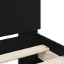 Bed frame with black engineered wood headboard 100x200 cm by , Beds and slatted bases - Ref: Foro24-838527, Price: 76,29 €, D...