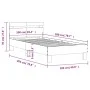 Bed frame with black engineered wood headboard 100x200 cm by , Beds and slatted bases - Ref: Foro24-838527, Price: 76,29 €, D...