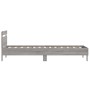 Sonoma-graues Holzwerkstoffbett mit Kopfteil 100 x 200 cm von , Betten und Lattenroste - Ref: Foro24-838531, Preis: 93,61 €, ...