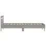 Sonoma gray engineered wood bed with headboard 100x200 cm by , Beds and slatted bases - Ref: Foro24-838531, Price: 92,47 €, D...