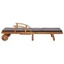 Tumbona con cojín madera maciza de acacia de vidaXL, Tumbonas - Ref: Foro24-46026, Precio: 245,62 €, Descuento: %