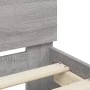 Sonoma gray engineered wood bed with headboard 100x200 cm by , Beds and slatted bases - Ref: Foro24-838531, Price: 92,47 €, D...