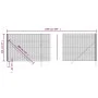 Anthrazitgrauer verzinkter Stahldrahtzaun 2,2x10 m von , Zaunpaneele - Ref: Foro24-154199, Preis: 148,01 €, Rabatt: %