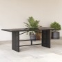 Gartentisch Glasoberfläche PE Rattan schwarz 190x80x74 cm von , Gartentische - Ref: Foro24-365304, Preis: 175,11 €, Rabatt: %