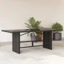 Mesa de jardín superficie de vidrio ratán PE negro 190x80x74 cm de , Mesas de jardín - Ref: Foro24-365304, Precio: 181,95 €, ...
