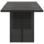 Garden table glass surface PE rattan black 190x80x74 cm by , Garden tables - Ref: Foro24-365304, Price: 175,11 €, Discount: %