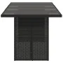 Mesa de jardín superficie de vidrio ratán PE negro 190x80x74 cm de , Mesas de jardín - Ref: Foro24-365304, Precio: 181,95 €, ...