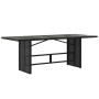 Gartentisch Glasoberfläche PE Rattan schwarz 190x80x74 cm von , Gartentische - Ref: Foro24-365304, Preis: 175,11 €, Rabatt: %