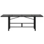 Mesa de jardín superficie de vidrio ratán PE negro 190x80x74 cm de , Mesas de jardín - Ref: Foro24-365304, Precio: 181,95 €, ...