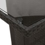 Gartentisch Glasoberfläche PE Rattan schwarz 190x80x74 cm von , Gartentische - Ref: Foro24-365304, Preis: 175,11 €, Rabatt: %