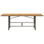 Gartentisch aus grauem PE-Rattan, Holzoberfläche 190 x 80 x 74 cm von , Gartentische - Ref: Foro24-365310, Preis: 243,62 €, R...
