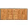 Garden table gray PE rattan wooden surface 190x80x74 cm by , Garden tables - Ref: Foro24-365310, Price: 238,48 €, Discount: %