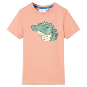 Camiseta infantil naranja claro 128