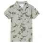 Camisa infantil caqui claro melange 128 de , Camisetas para niños - Ref: Foro24-12107, Precio: 10,44 €, Descuento: %