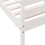 Bed frame with white pine wood headboard 120x200 cm by , Beds and slatted bases - Ref: Foro24-842791, Price: 155,56 €, Discou...