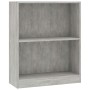 Betongraues Holzwerkstoffregal 60x24x76 cm von vidaXL, Bücherregale und Regale - Ref: Foro24-800859, Preis: 32,71 €, Rabatt: %
