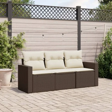 3-piece garden sofa set and brown synthetic rattan cushions by , Modular outdoor sofas - Ref: Foro24-3251000, Price: 224,37 €...
