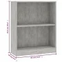 Concrete gray engineered wood shelf 60x24x76 cm by vidaXL, Bookcases and shelves - Ref: Foro24-800859, Price: 28,16 €, Discou...