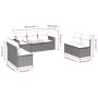 7-piece garden sofa set with brown PE rattan cushions by , Modular outdoor sofas - Ref: Foro24-3251170, Price: 430,71 €, Disc...