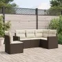 5-piece garden dining set and brown synthetic rattan cushions by , Modular outdoor sofas - Ref: Foro24-3251310, Price: 366,33...