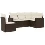 5-piece garden dining set and brown synthetic rattan cushions by , Modular outdoor sofas - Ref: Foro24-3251310, Price: 366,33...