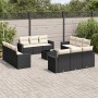 Garden sofa and cushion set 13 pieces black synthetic rattan by , Modular outdoor sofas - Ref: Foro24-3251113, Price: 901,40 ...