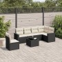 7-piece garden dining set and black synthetic rattan cushions by , Modular outdoor sofas - Ref: Foro24-3251373, Price: 431,58...