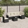 7-piece garden dining set and black synthetic rattan cushions by , Modular outdoor sofas - Ref: Foro24-3251373, Price: 422,46...