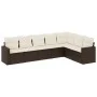 7-piece garden sofa set with brown PE rattan cushions by , Modular outdoor sofas - Ref: Foro24-3251390, Price: 473,65 €, Disc...