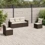 5-piece garden dining set and brown synthetic rattan cushions by , Modular outdoor sofas - Ref: Foro24-3251130, Price: 318,71...