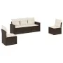 5-piece garden dining set and brown synthetic rattan cushions by , Modular outdoor sofas - Ref: Foro24-3251130, Price: 318,71...