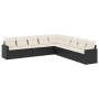 8-piece garden sofa set and black synthetic rattan cushions by , Modular outdoor sofas - Ref: Foro24-3251423, Price: 527,58 €...