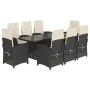 9-piece garden dining set and black synthetic rattan cushions by , Garden sets - Ref: Foro24-3212249, Price: 1,00 €, Discount: %