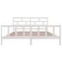 Weißer Massivholzbettrahmen Super King 180x200 cm von vidaXL, Betten und Lattenroste - Ref: Foro24-3101364, Preis: 175,56 €, ...