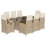 9-piece garden dining set with beige synthetic rattan cushions by , Garden sets - Ref: Foro24-3212261, Price: 1,00 €, Discoun...