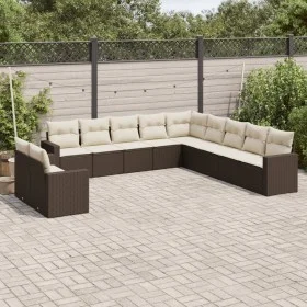 Garden sofa set 11 pieces with brown synthetic rattan cushions by , Modular outdoor sofas - Ref: Foro24-3251530, Price: 764,1...