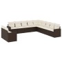 Garden sofa set 11 pieces with brown synthetic rattan cushions by , Modular outdoor sofas - Ref: Foro24-3251530, Price: 732,2...