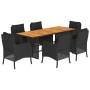7-piece garden dining set and black synthetic rattan cushions by , Garden sets - Ref: Foro24-3211896, Price: 756,12 €, Discou...
