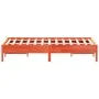Wax brown pine solid wood bed frame 120x200 cm by , Beds and slatted bases - Ref: Foro24-842705, Price: 102,45 €, Discount: %