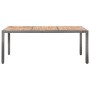 Set de comedor de jardín 9 pzas y cojines ratán sintético gris de vidaXL, Conjuntos de jardín - Ref: Foro24-46020, Precio: 89...