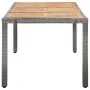 Set de comedor de jardín 9 pzas y cojines ratán sintético gris de vidaXL, Conjuntos de jardín - Ref: Foro24-46020, Precio: 87...