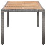 Set de comedor de jardín 9 pzas y cojines ratán sintético gris de vidaXL, Conjuntos de jardín - Ref: Foro24-46020, Precio: 89...
