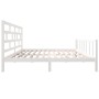Weißer Massivholzbettrahmen Super King 180x200 cm von vidaXL, Betten und Lattenroste - Ref: Foro24-3101364, Preis: 175,56 €, ...