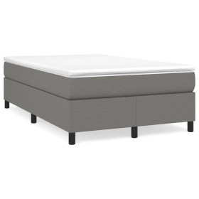 Box spring bed with dark gray fabric mattress 120x190 cm by , Beds and slatted bases - Ref: Foro24-3269684, Price: 345,09 €, ...