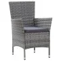 Garten-Essgruppe 9-teilig und graue synthetische Rattankissen von vidaXL, Gartensets - Ref: Foro24-46020, Preis: 881,70 €, Ra...