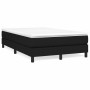 Cama box spring con colchón tela negro 120x190 cm