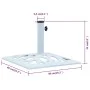White cast iron umbrella base 12 kg 49 cm by vidaXL, Umbrella bases - Ref: Foro24-47867, Price: 55,53 €, Discount: %