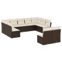 Garden sofa set 11 pieces with brown synthetic rattan cushions by , Garden sets - Ref: Foro24-3218353, Price: 649,07 €, Disco...