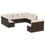 Gartensofa-Set 11-teilig mit braunen synthetischen Rattankissen von , Gartensets - Ref: Foro24-3218353, Preis: 672,09 €, Raba...