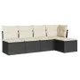5-teiliges Gartenmöbel-Set und schwarze synthetische Rattankissen von , Gartensets - Ref: Foro24-3249355, Preis: 269,85 €, Ra...